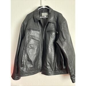 Boston Harbor Men’s Black New Zealand Lamb Leater Jacket 3 XL NEW WITH DEFECTS
